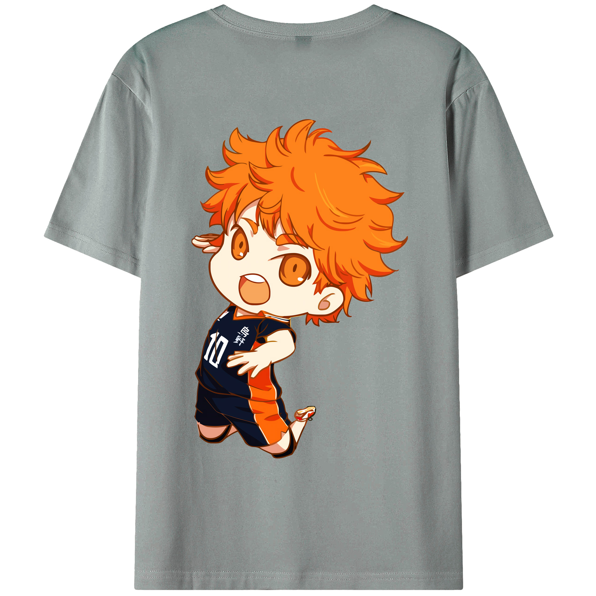 （画像用） ハイキュー!! Haikyu!! 綿100％ メンズ半袖Tシャツ（バックプリント） 通気性